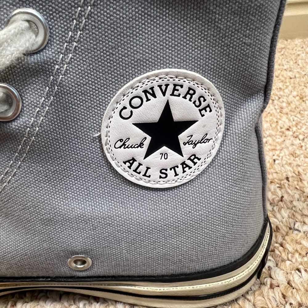 Converse Chuck Taylor All Star 70 High Top Wolf Grey Sneakers 170552C Womens 5.5